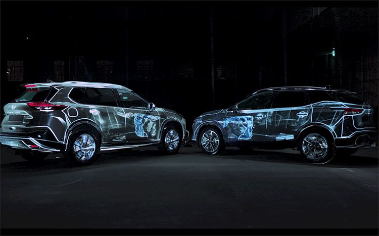 3D rendering of Qashqai and X-Trail